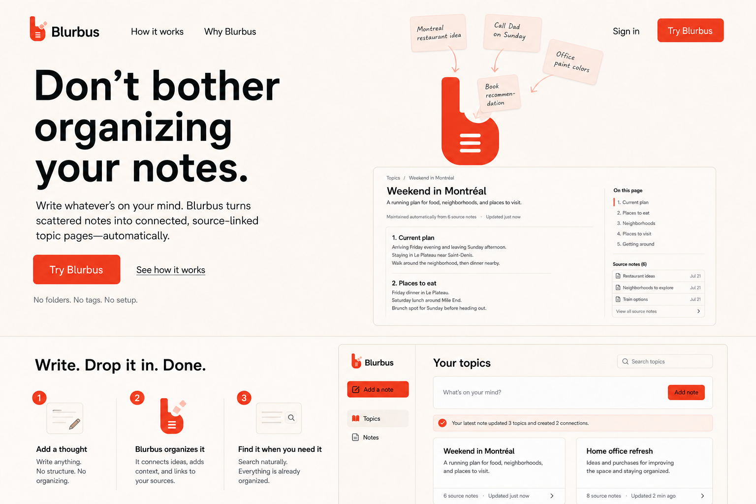 Blurbus: Don't Bother Organizing Your Notes! logo